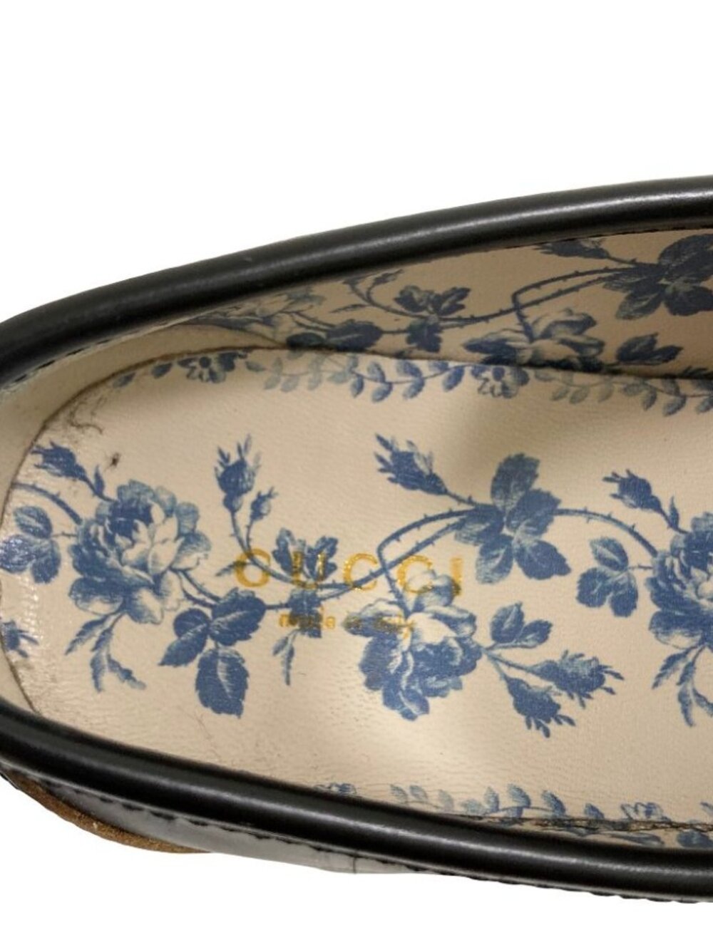 Gucci Lug Sole Bee Embroidery Horsebit Loafers 37 Black - Picture 8 of 12